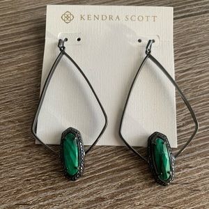 Kendra Scott Gunmetal and Malachite Arianna